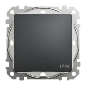 ВЫКЛЮЧАТЕЛЬ IP44 SEDNA 10AX АНТРАЦИТОВЫЙ