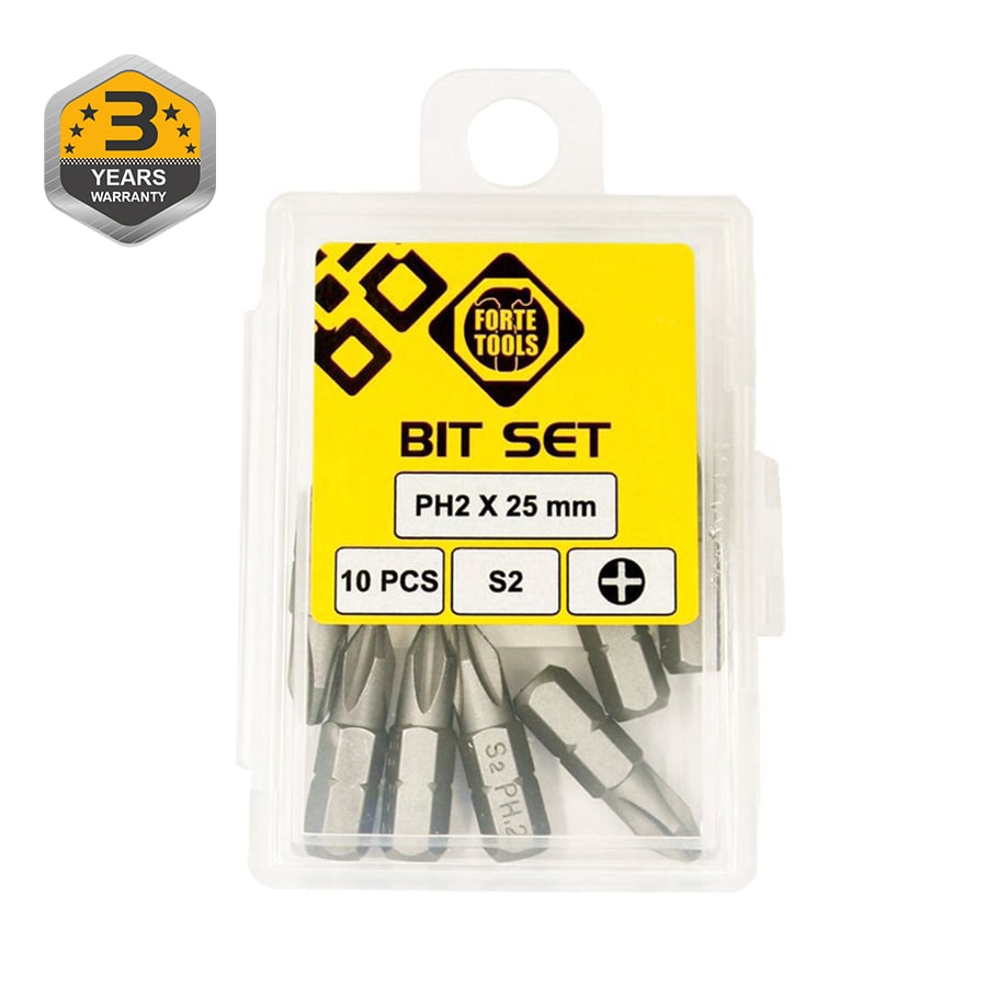SCREWDRIVER TIP PH2X25MM 10PCS