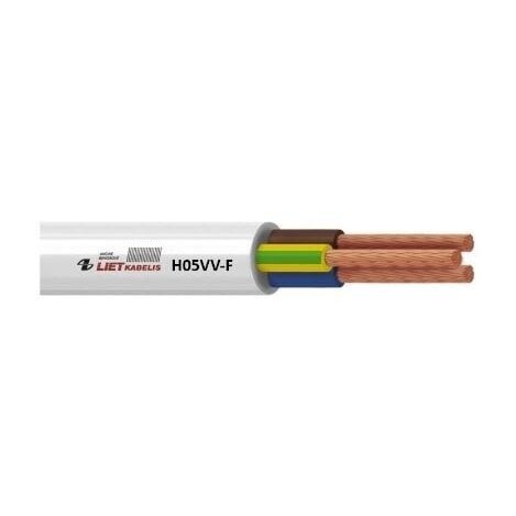 CABLE H05VV-F 5X4.0 WHITE (100)