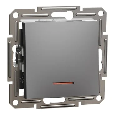 SWITCH WITH LAMP ASPHORA ANTHRACITE