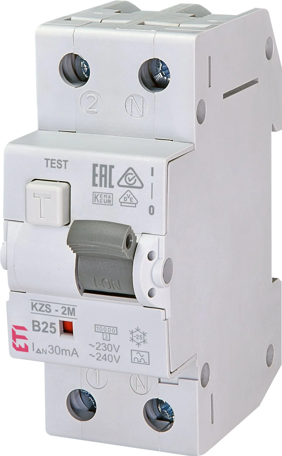 RELEJS NOPLŪDES 2P 25A 30MA KZS-2M AUTO