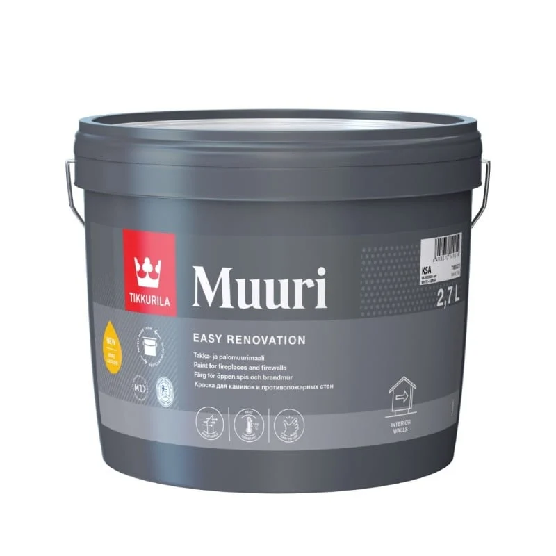 PAINT WALLS FOR FIREPLACES/STOVE WALLS 2.7L