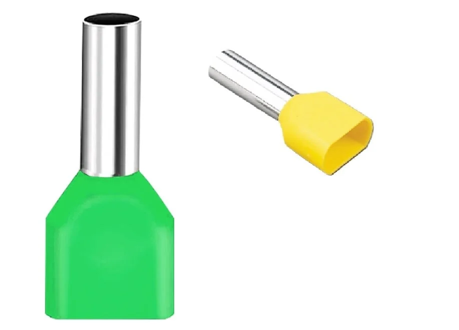 LEAD TERMINALS TE6014 YELLOW/GREEN 50PCS