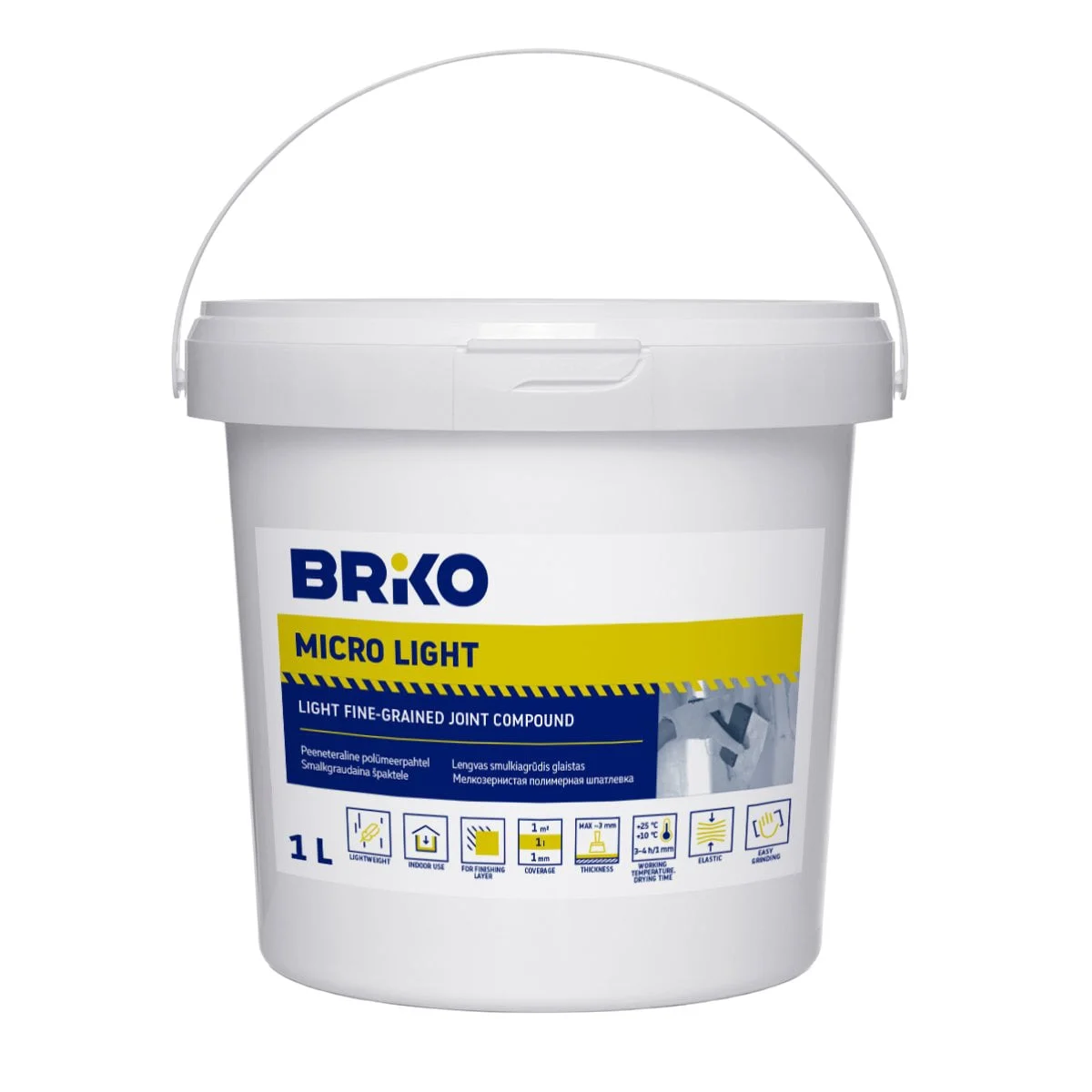 ШПАКЛЕУКА BRIKO SM 1L МЕЛКОЗЕРНИСТАЯ