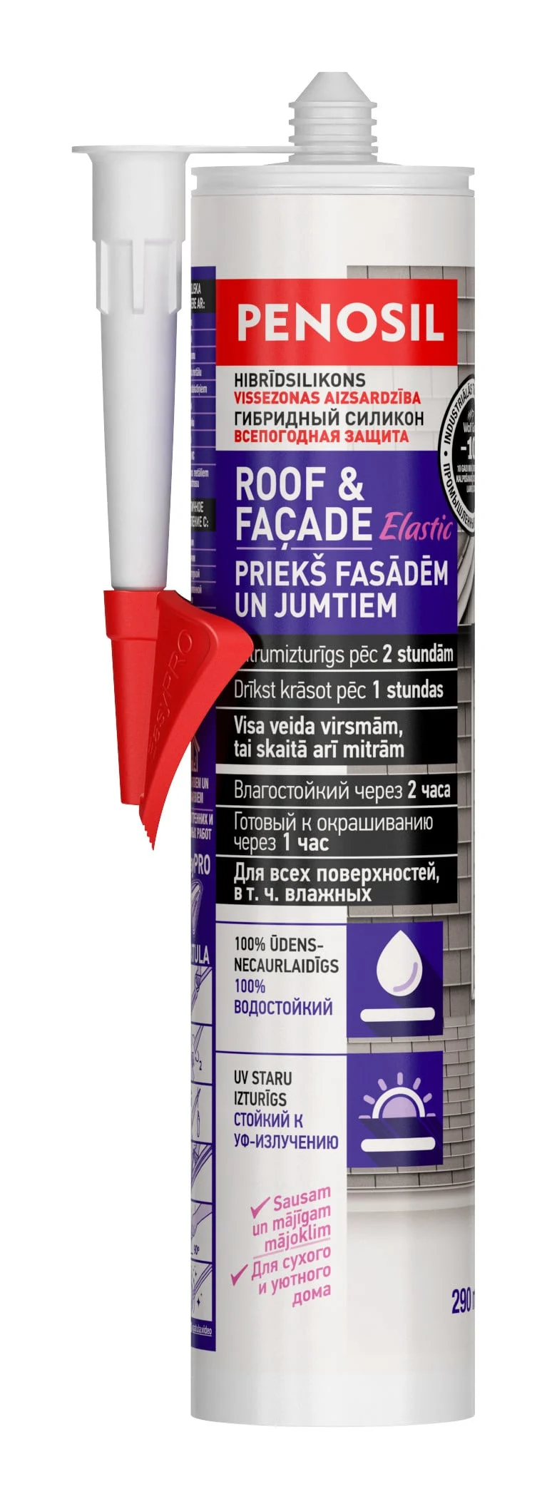 HERMĒTIĶIS JUMTIEM&FASĀDĒM 290ML PELĒKS