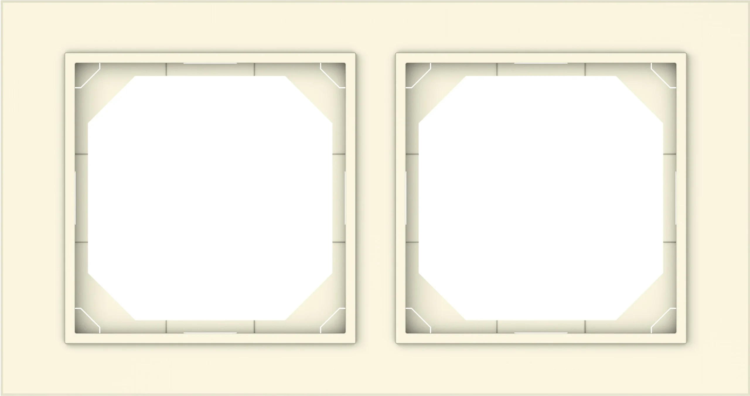 WALL FRAME 2 PLACES IVORY R02 QR1000