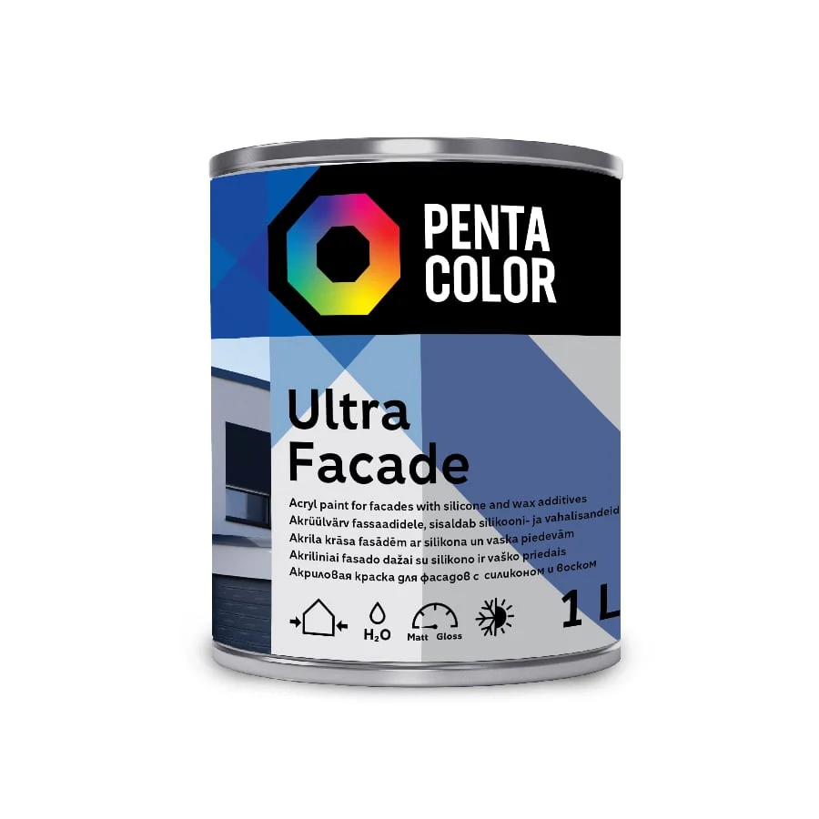 КРАСКА PENTACOLOR ULTRA ФАСАД БЕЛАЯ 1Л