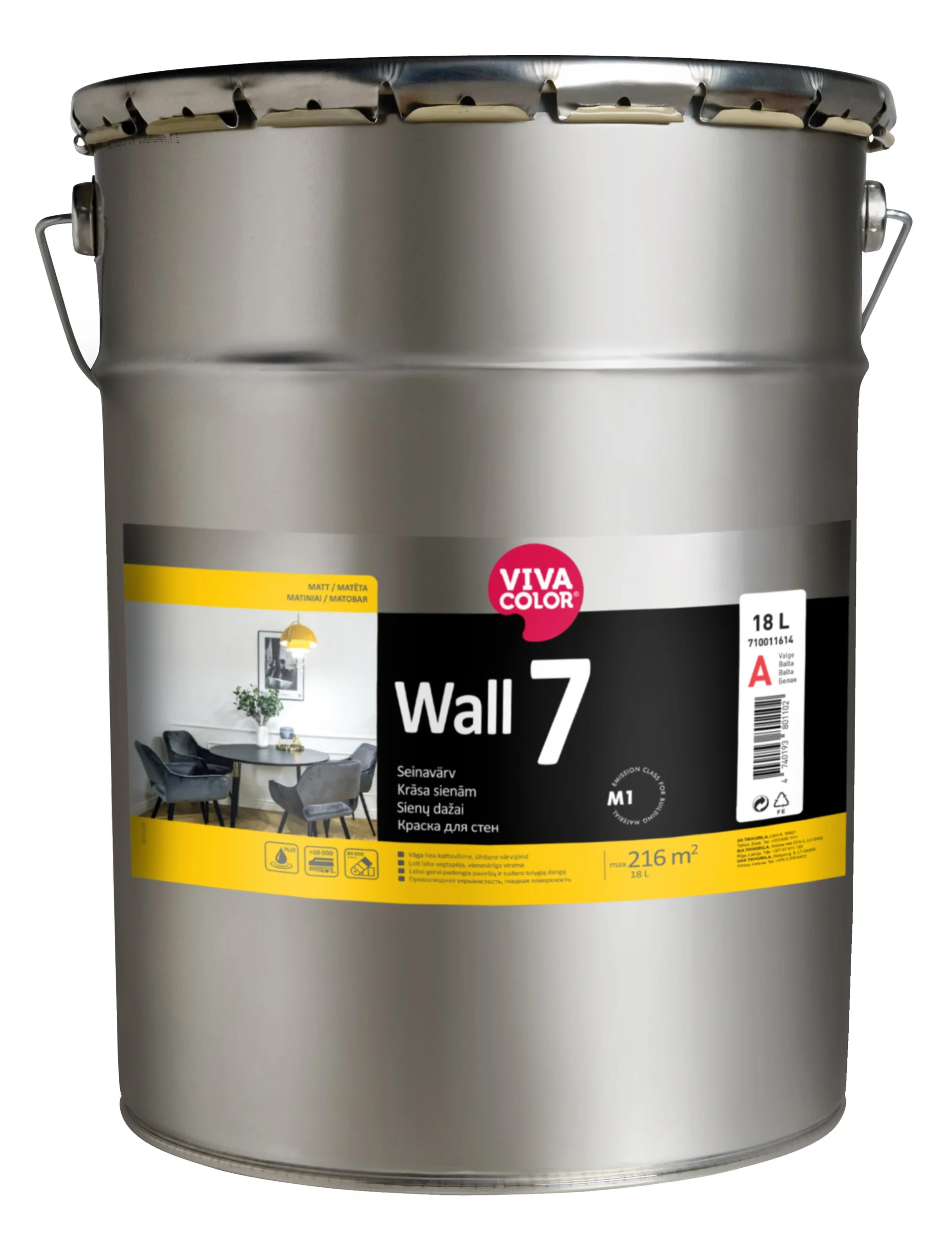 KRĀSA SIENĀM UN GRIESTIEM WALL7 A 18L