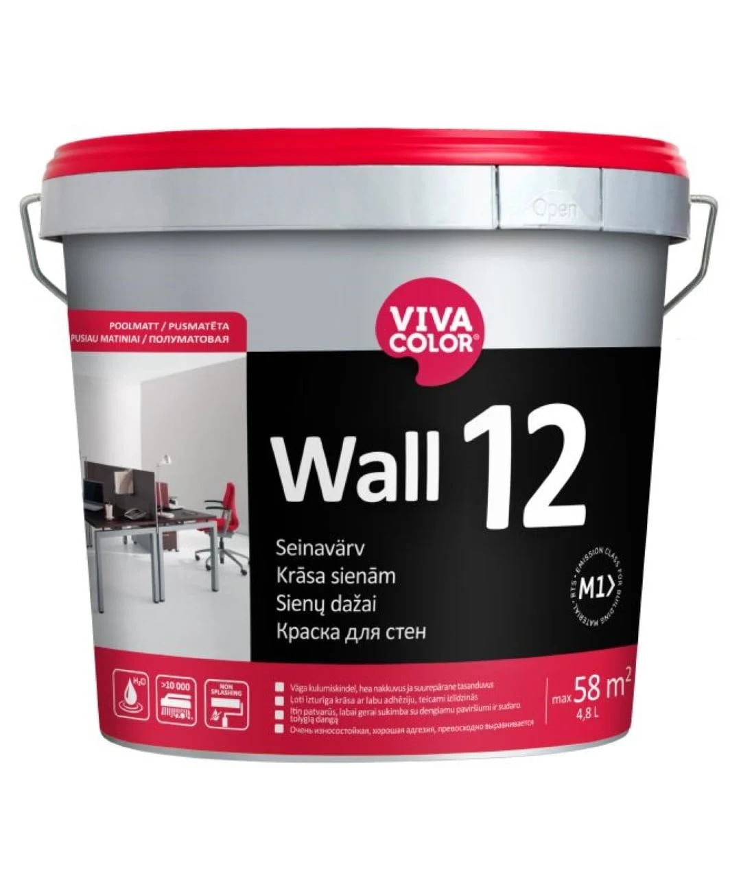 KRĀSA SIENĀM WALL 12 A MATĒTA 4,8L