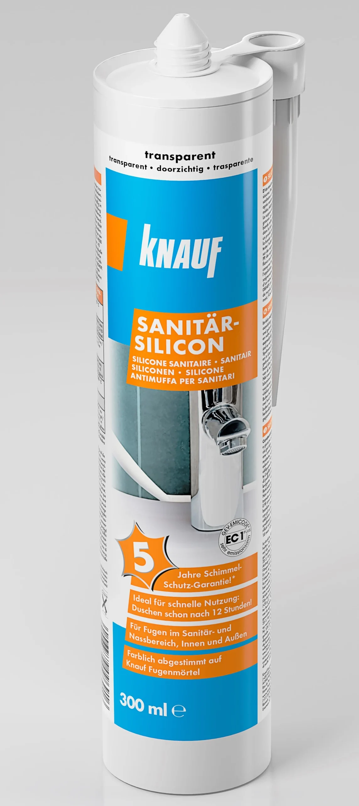SILICONE KNAUF TRANSPARENT 300ML