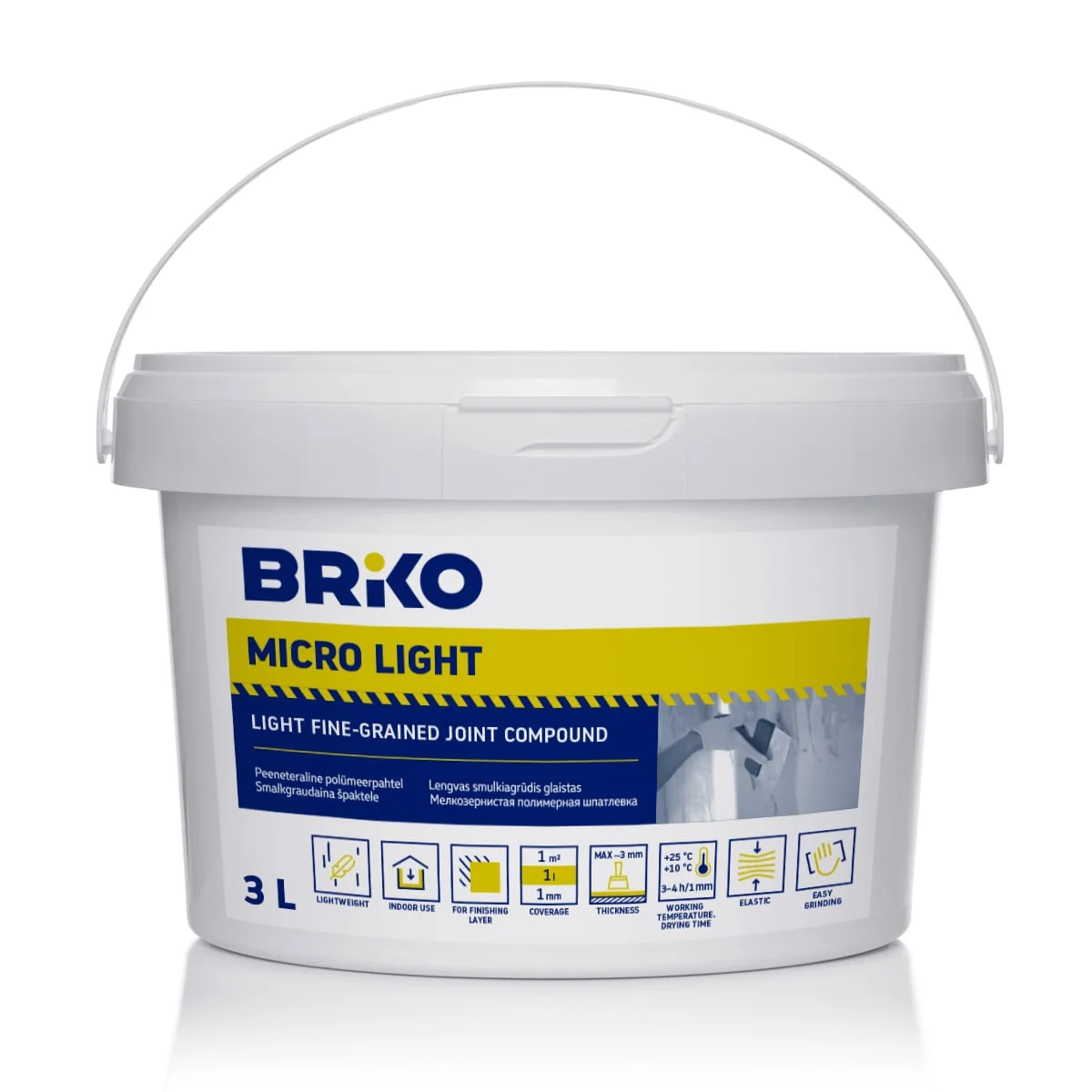 ШПАКЛЕВКА BRIKO SM 3L МЕЛКИХ ЗЕРЕН