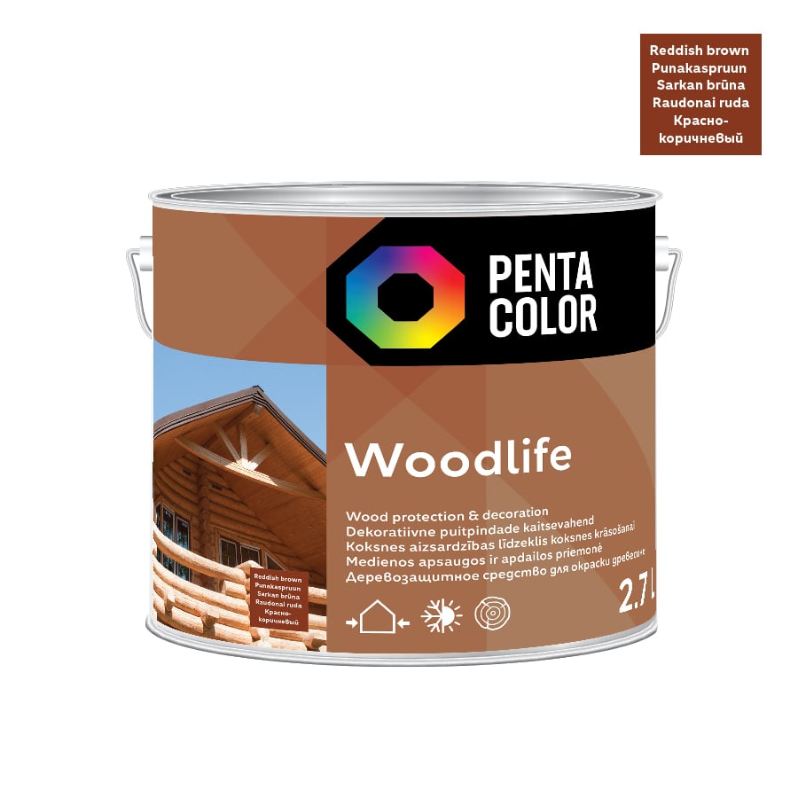 IMPREGNANT WOODLIFE RED BROWN 2.7L