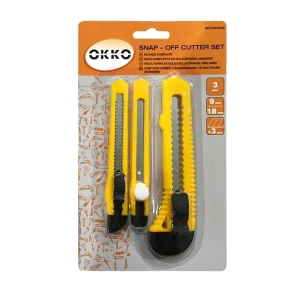 PLASTIC KNIVES WITH BREAKABLE BLADE. 3 PCS.
