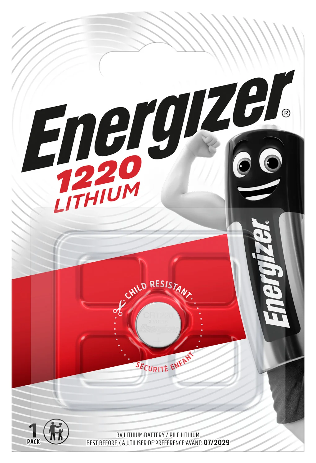 LITIJA BATER ENERGIZER CR1220LITHIUM BP1