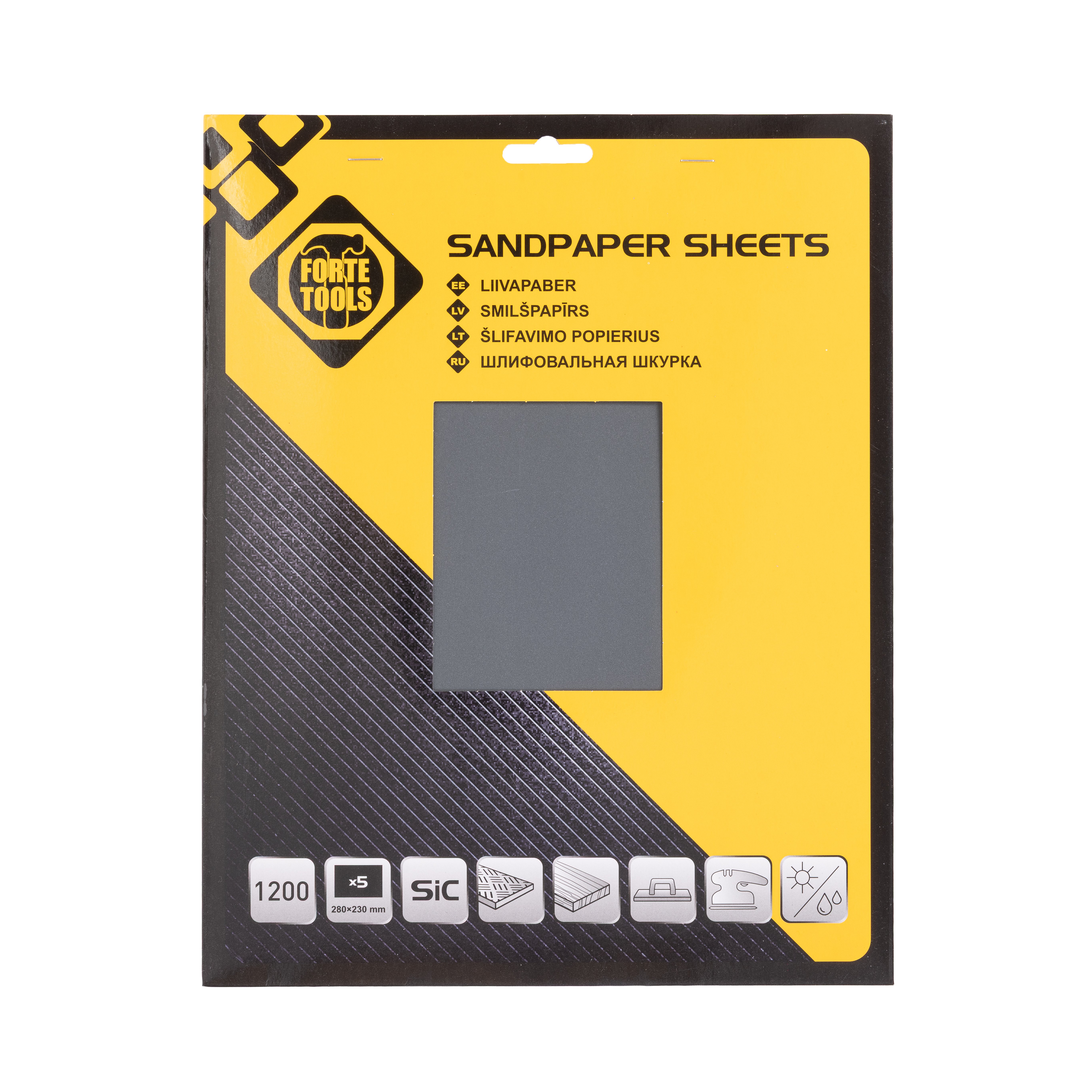 SANDPAPER FOR METAL NO. 1200 230X280 5PCS