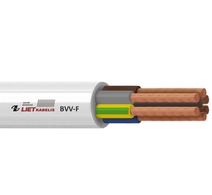 CABLE BVV-F 5X6.0 WHITE (100)