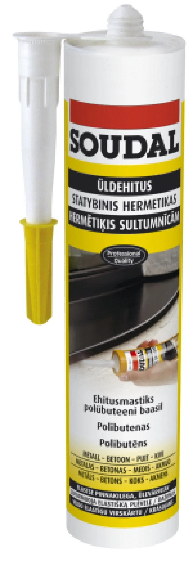 SILIKONS SOUDAL BUTYRUB BS 310ML PELĒKS