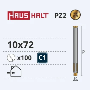 АНКЕР 10X72MM 100ШТ