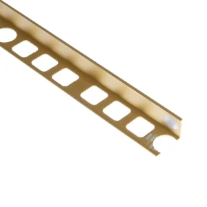 FINISHING STRIP ALUMINUM. GOLD COLOR 12/2.5