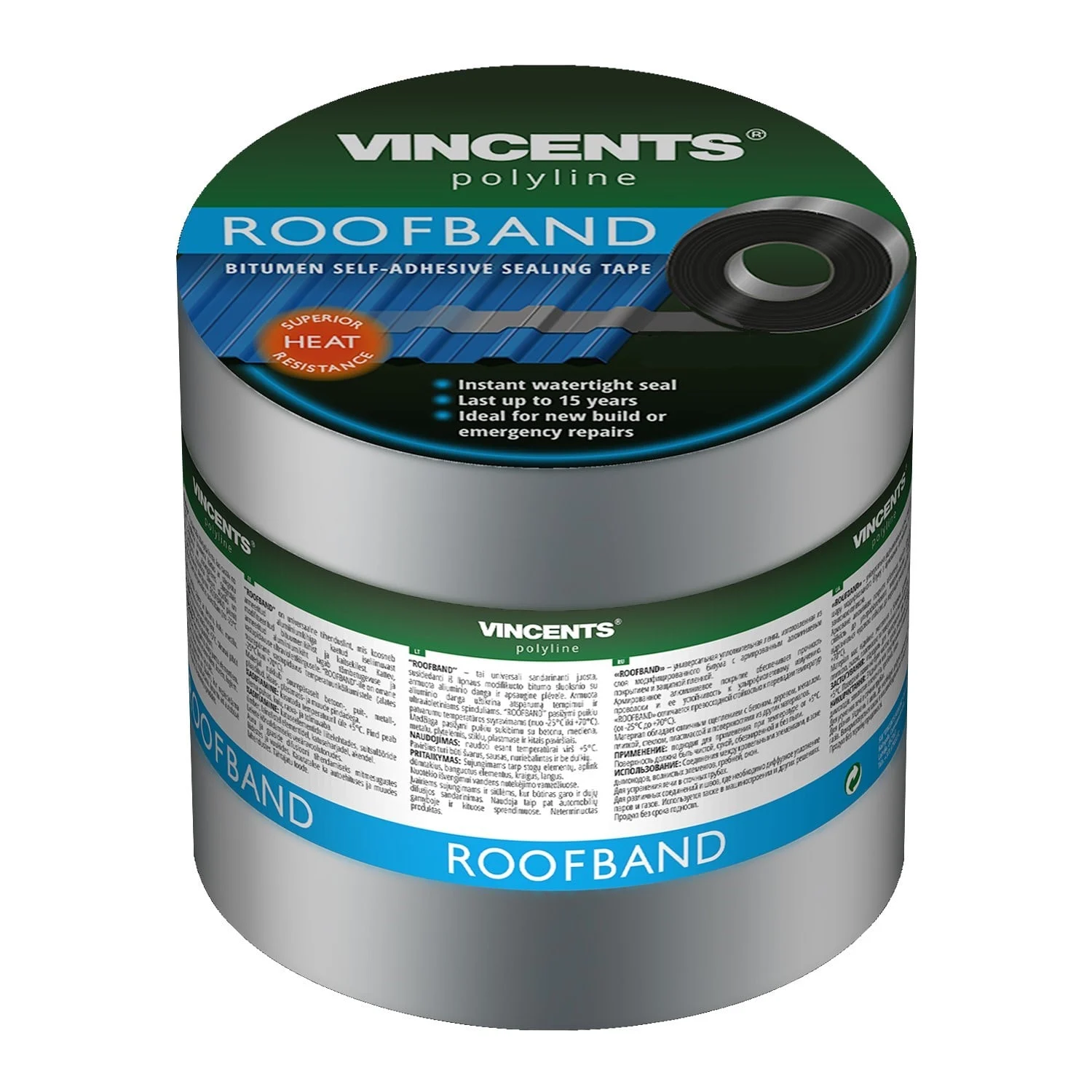LENTE HERMET. ROOFBAND 15CMX3M BRŪNA