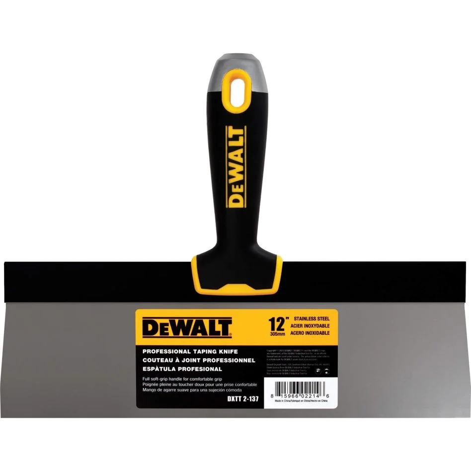 DeWALT отделочная SS шпатель 12" (305mm) Soft Grip