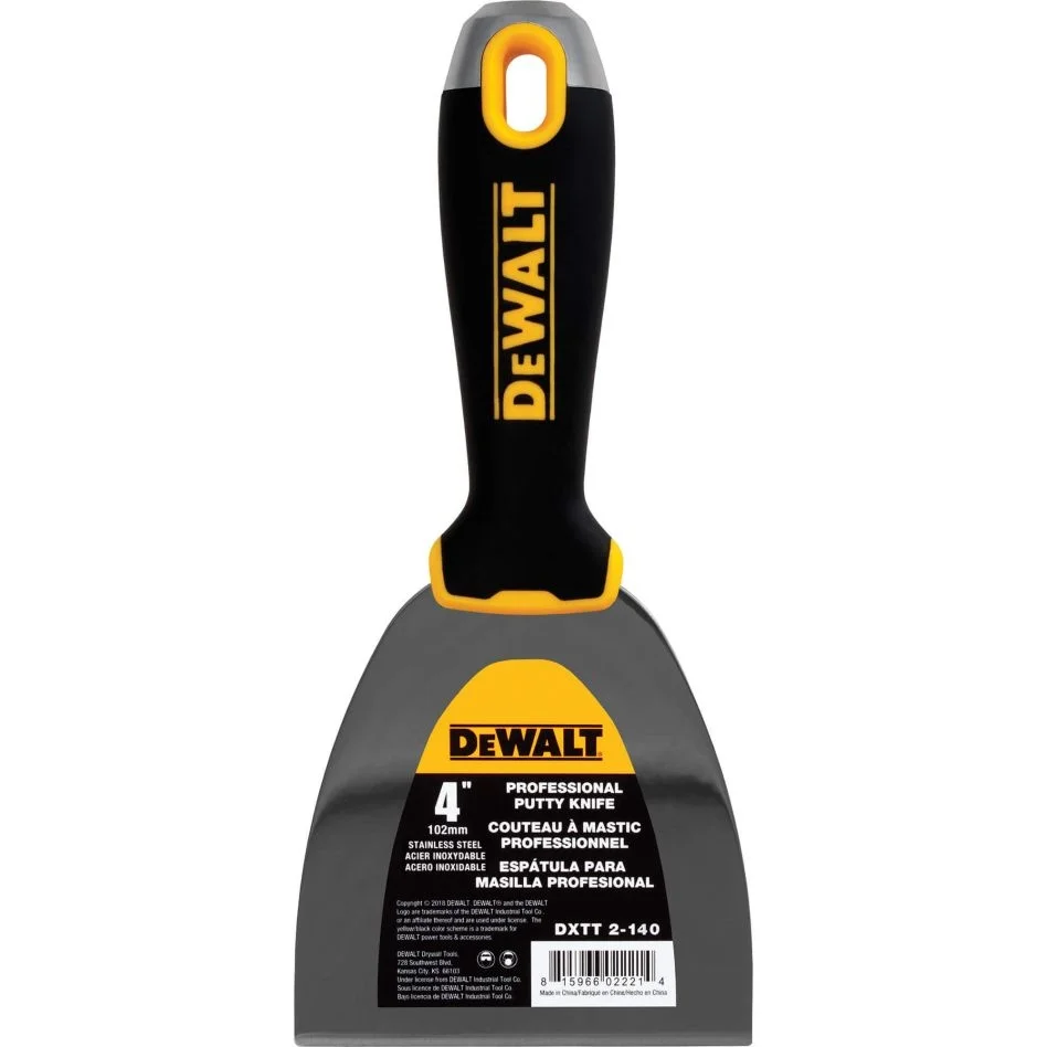 DeWALT отделочная SS лопатка 4" (102мм) Soft Grip