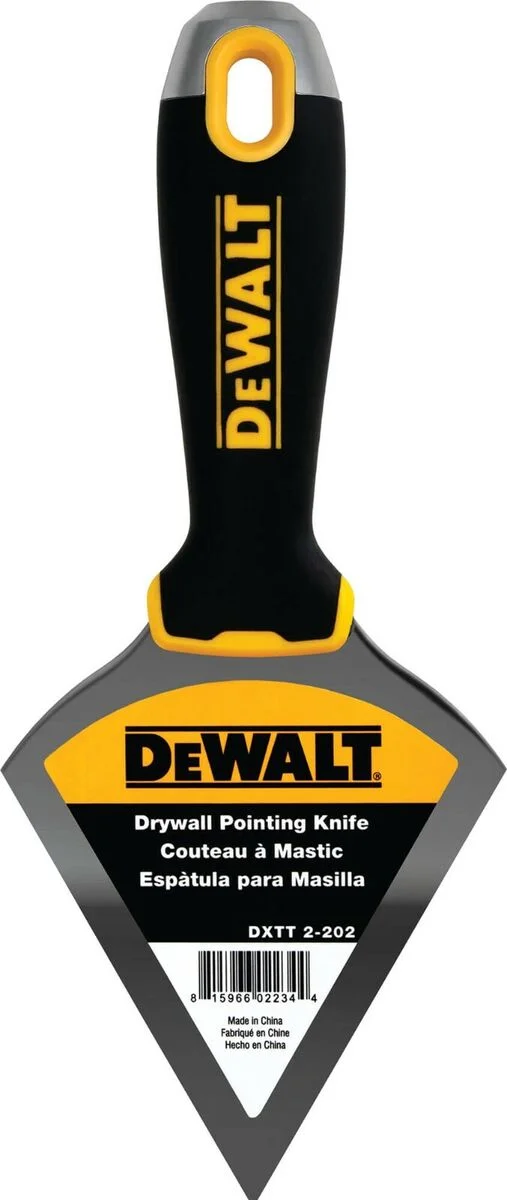 DeWALT отделочная SS лопатка с остроконечным краем Soft Grip 88mm