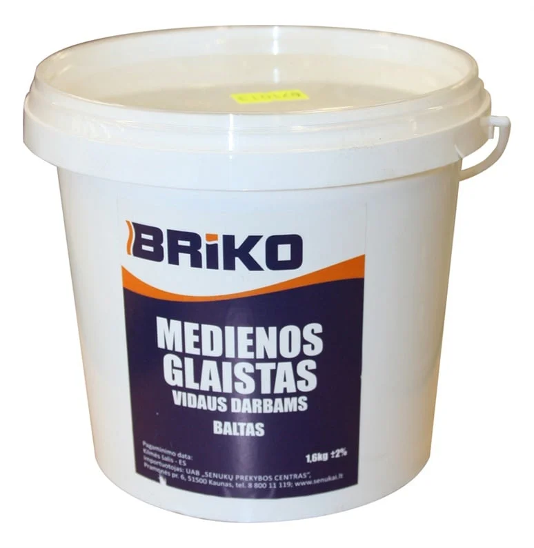 ШПАКЛЕВКА BRIKO ДЛЯ ДЕРЕВА БЕЛАЯ 1.6КГ