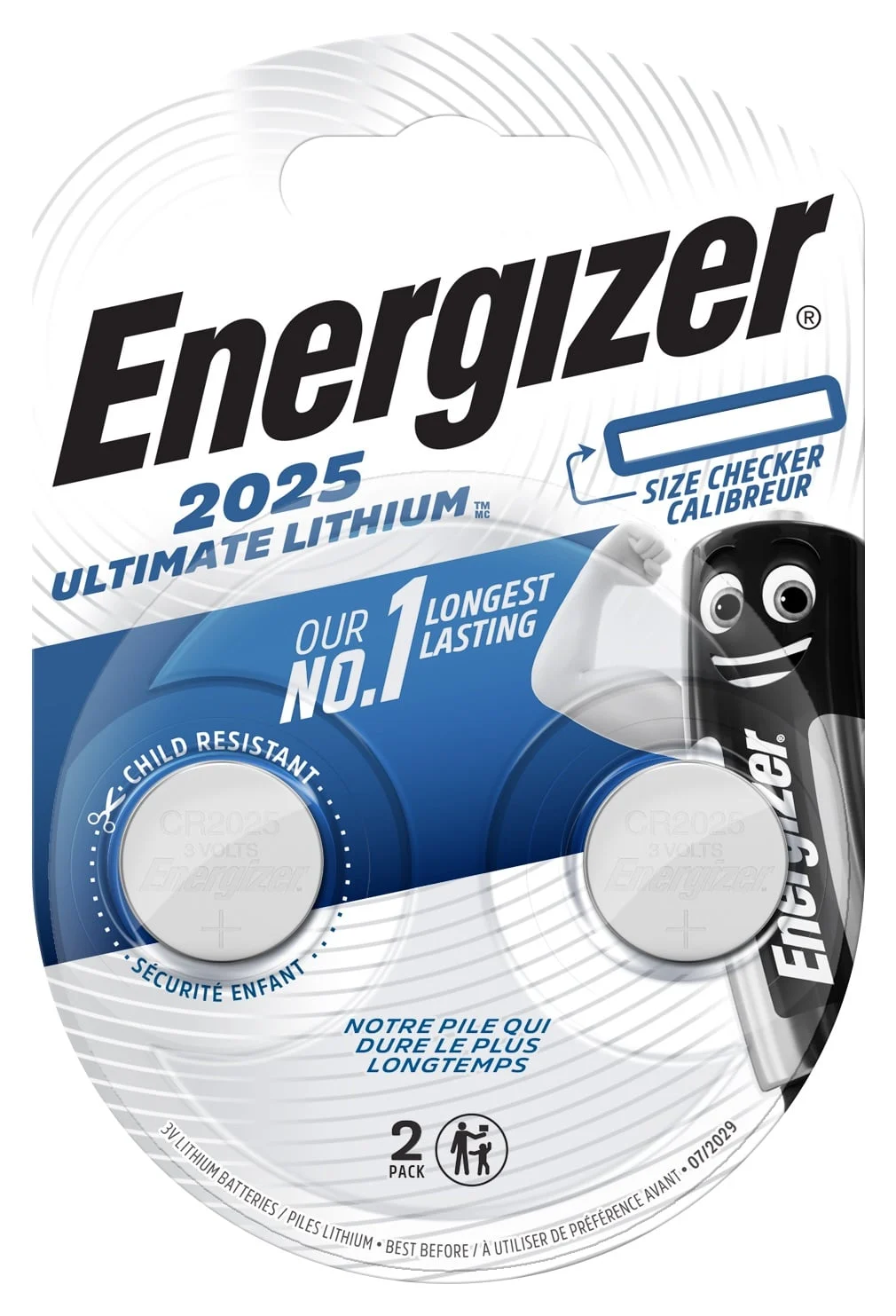 LITIJA BATERIJA ENERGIZER CR2025 2 GAB.