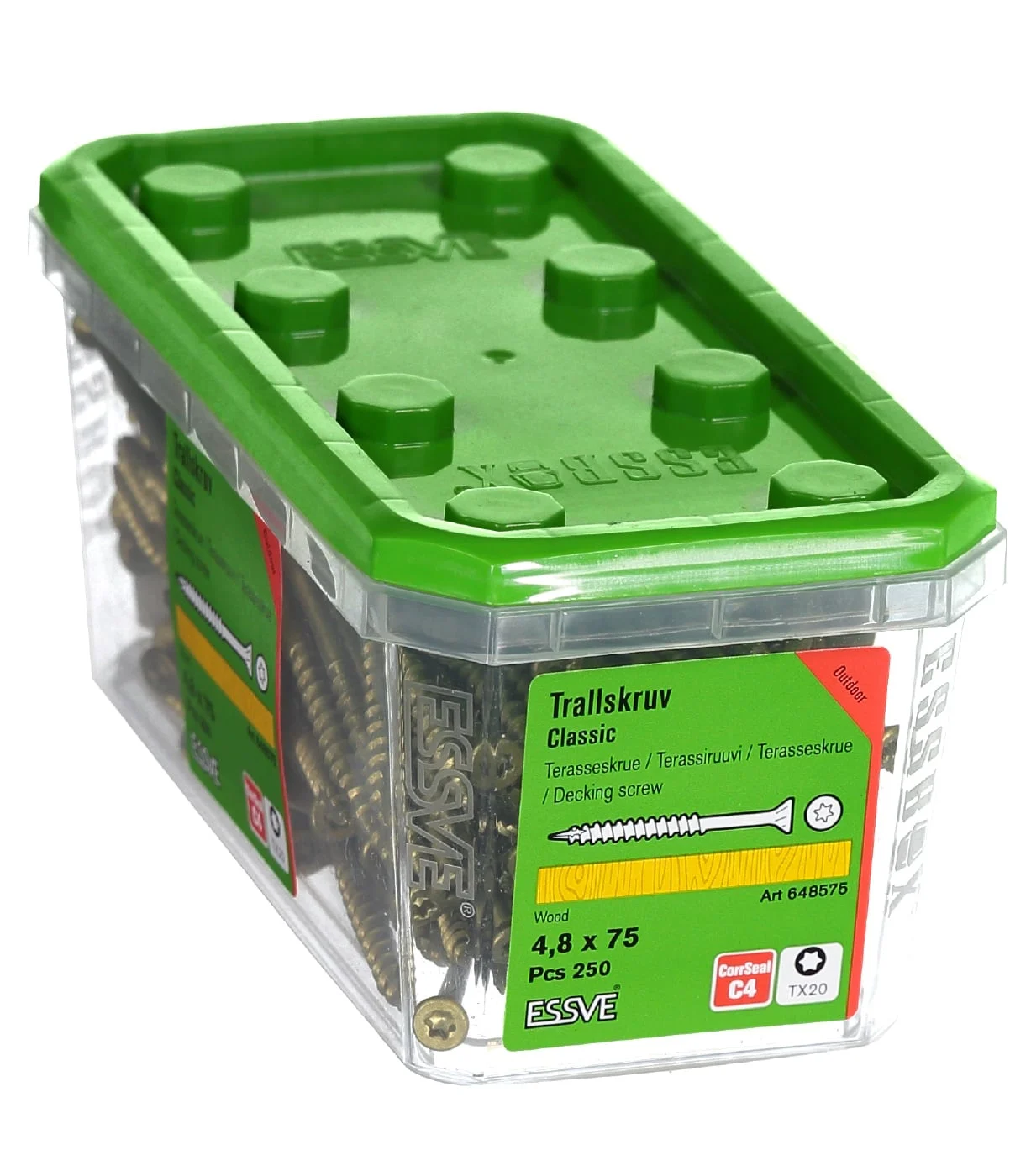 SKRŪVE FASĀDE-TERASE 4,8X75 CS ESSVE 250