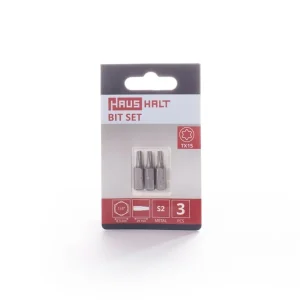 SCREWDRIVER TIP TX15X25MM 3PCS