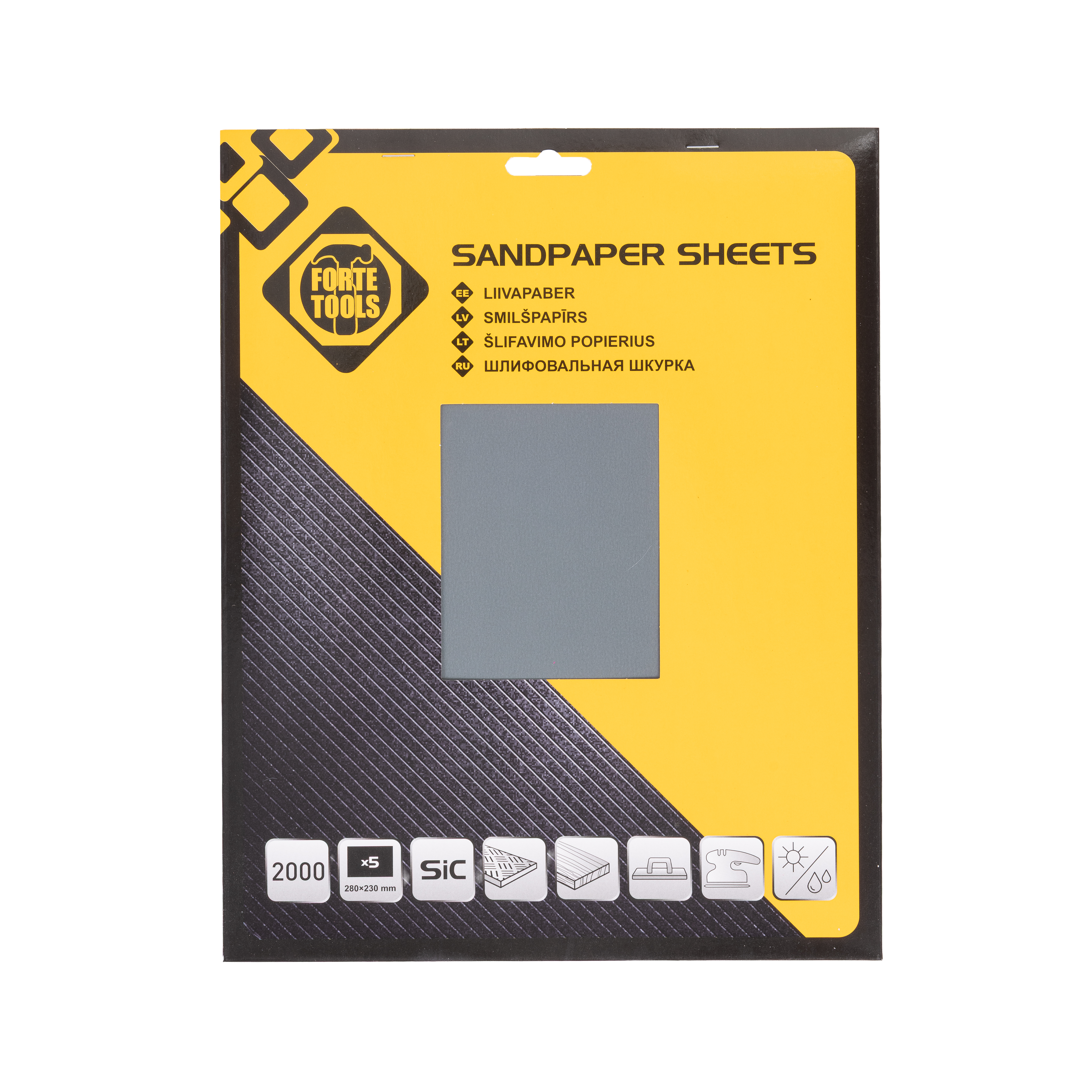 SANDPAPER FOR METAL NR2000 230X280 5PCS