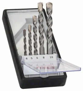 COMPL.DRILL BIT BET.5,6,8,10MM SILVER PERCUS