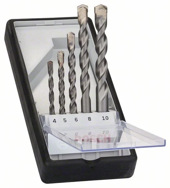 COMPL.DRILL BIT BET.5,6,8,10MM SILVER PERCUS