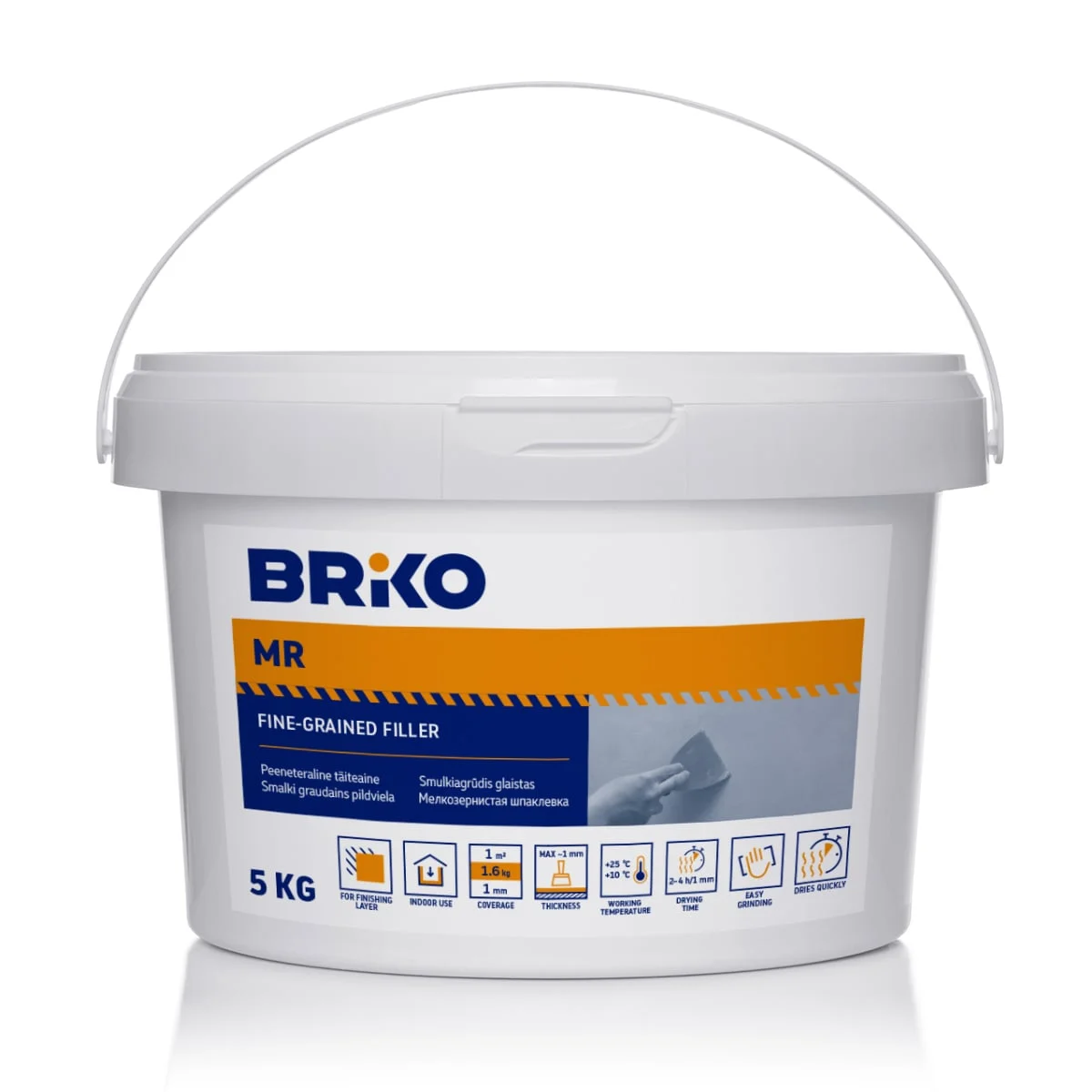 ШПАКЛЕВКА BRIKO 5KG С МАРМОРОВОЙ ЗАПОЛНЕНИЕМ