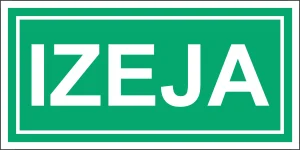 EVACUATION EXIT SIGN 20X10 LUI20