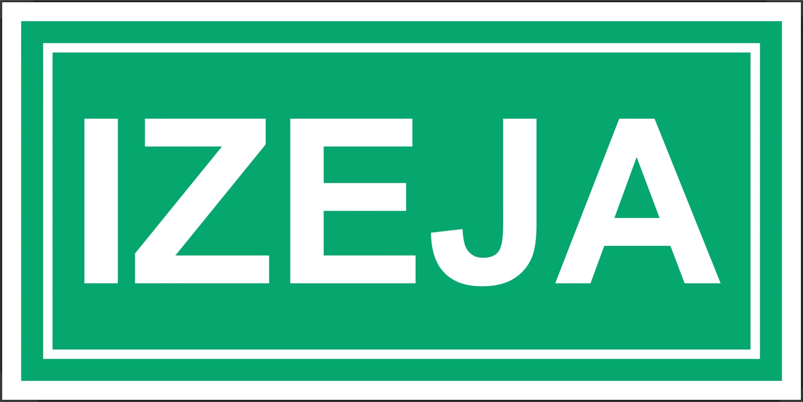 EVACUATION EXIT SIGN 20X10 LUI20