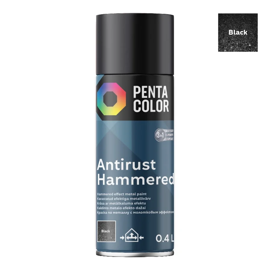 KRĀSA AEROS. PENTACOLOR MELNA 400ML