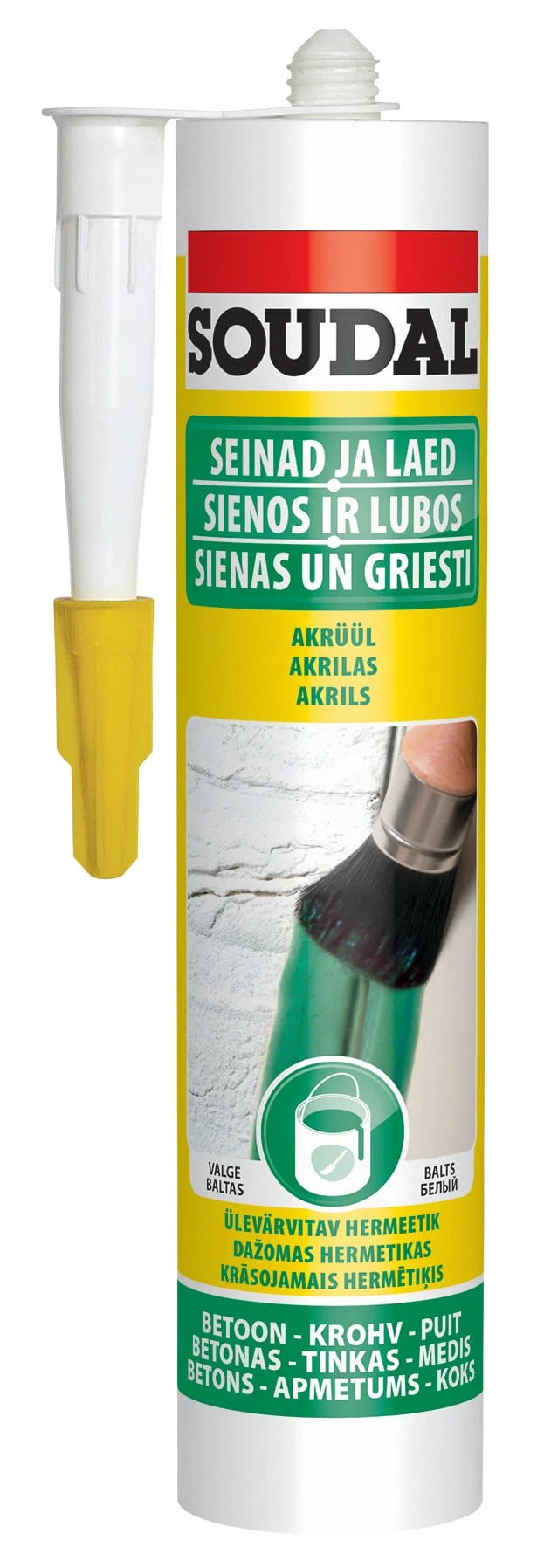 AKRILS SOUDAL 280 ML BALTS