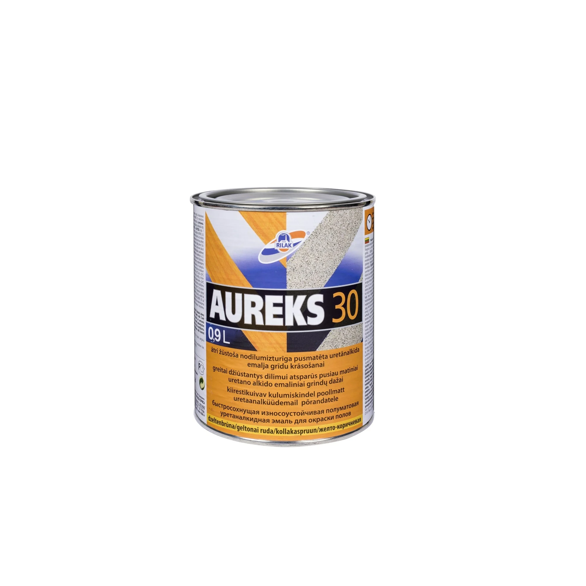 КРАСКА ДЛЯ ПОЛА AUREKS 30 КРАСНО-КОРИЧНЕВЫЙ 0,9Л