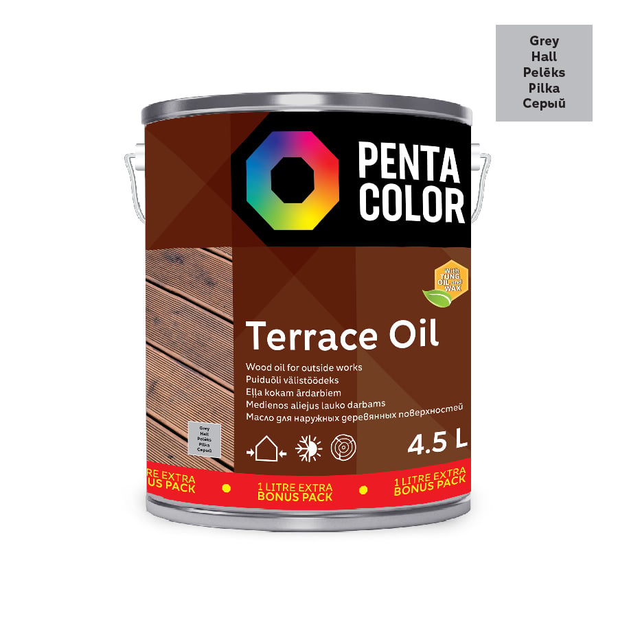 GREY WOOD OIL FOR TERRACES 3.5+1L