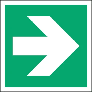 STICKER DIRECTION TO EMERGENCY EXIT 10X10