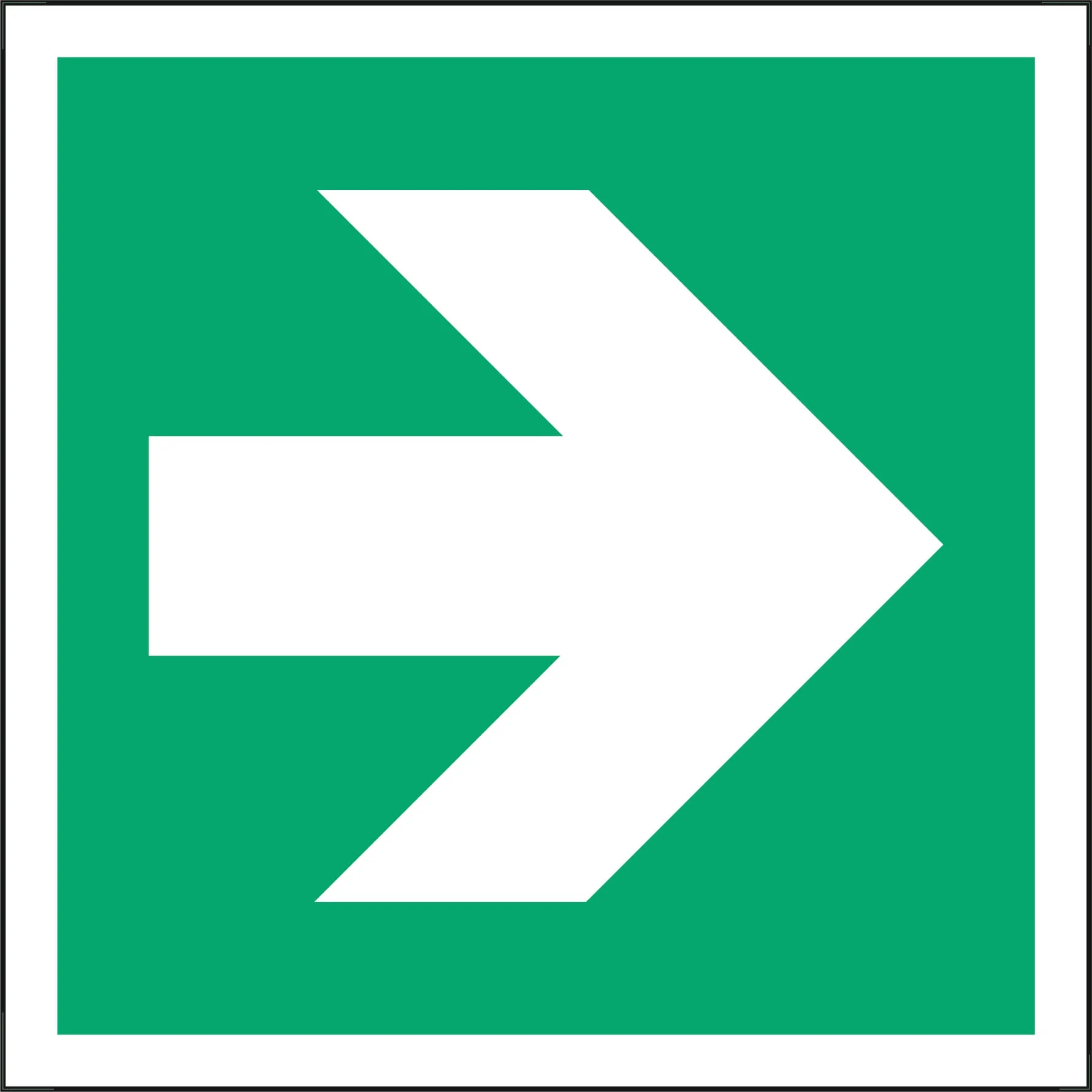 STICKER DIRECTION TO EMERGENCY EXIT 10X10