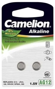 BATERIJAS CAMELION LR43 ALK1.5V B2