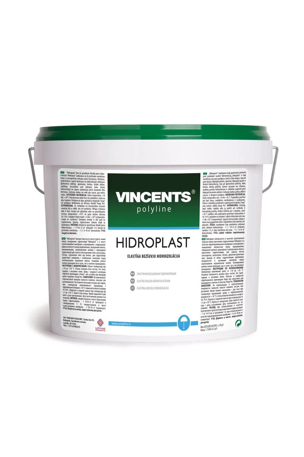 HIDROIZOLĀCIJA VINCENTS HIDROPLAST 15KG