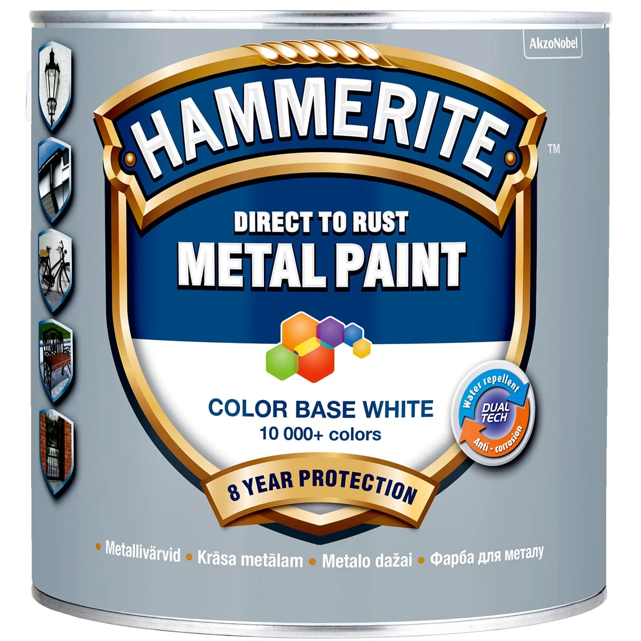 METĀLA KRĀSA HAMMERITE SMOOTH BW 2.5L