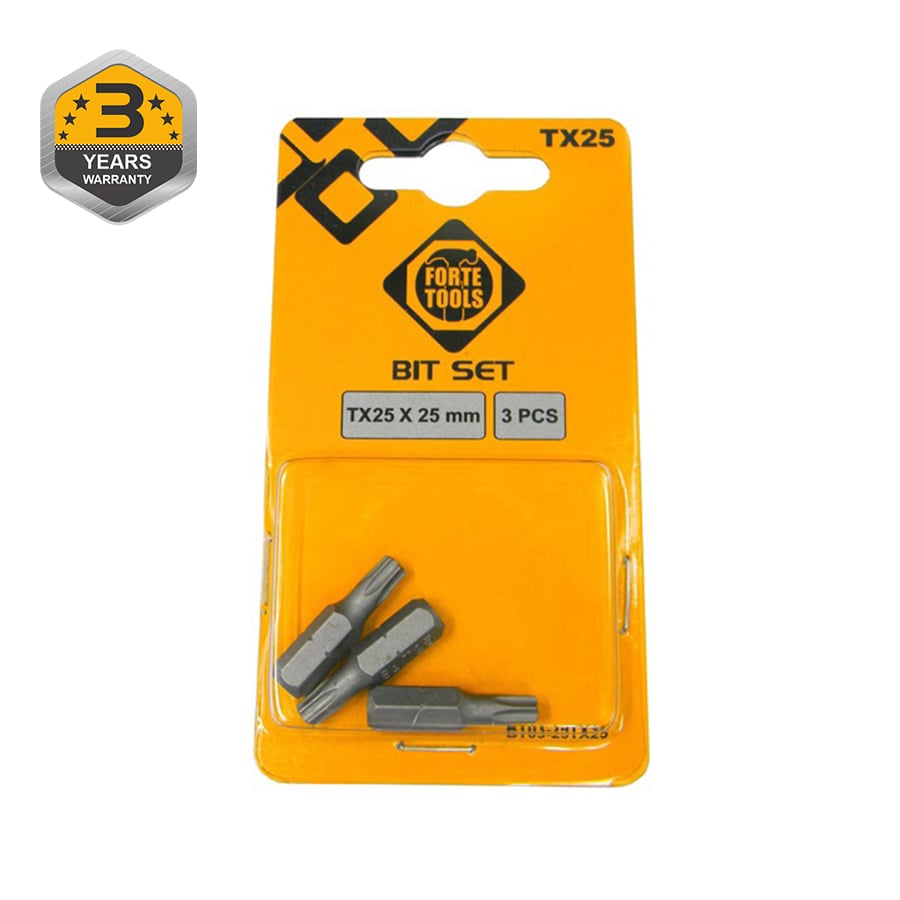 SCREWDRIVER TIP TX25X25MM 3PCS