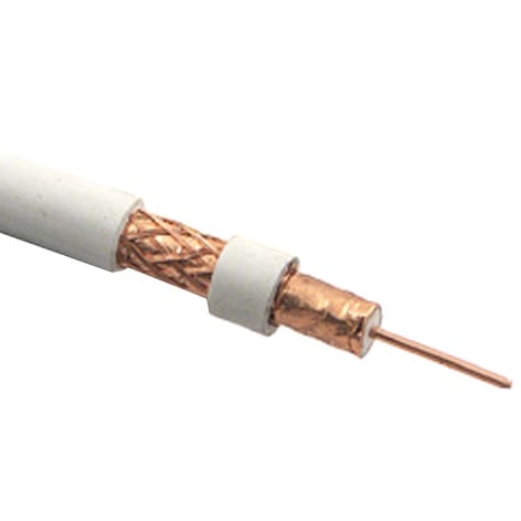 CABLE TV RG-6 1.02 CU 64CU WHITE (100)
