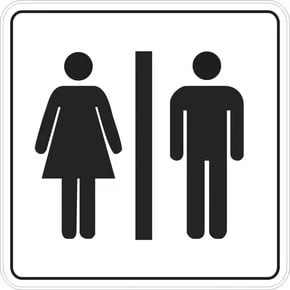 LABEL WC SYMBOLS, 10X10CM