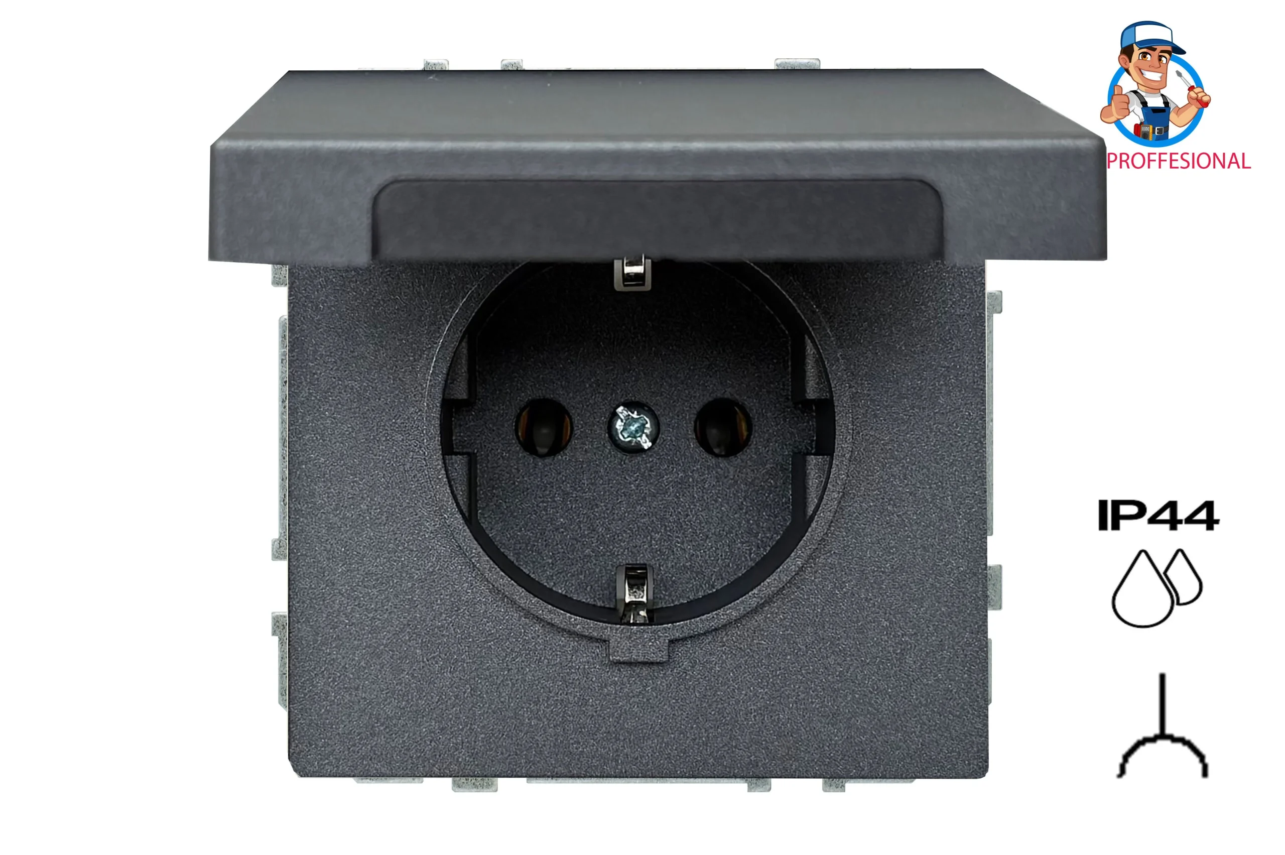 SOCKET IKL16-208-01.M/BM MODERN BLACK